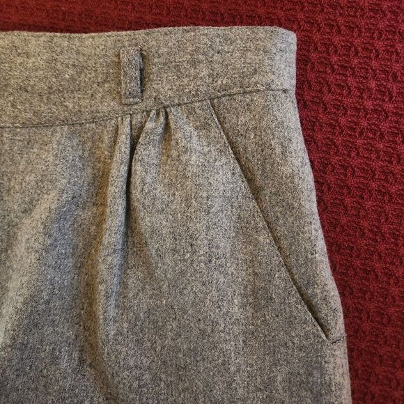 Pant Her 100% Wool Gray Skirt  Medium A Line VTG Office Work Formal Wear - Picture 5 of 6